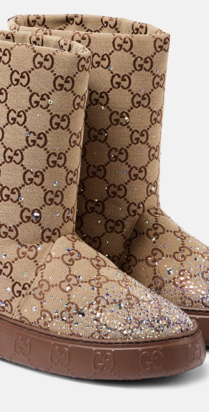 Gucci - GG canvas embellished snow boots display picture 3