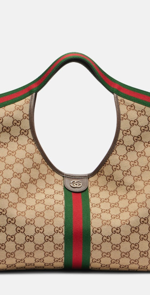 バッグ GUCCI GG Canvas Tote Bag Gold Hardware Gucci Tote Bags