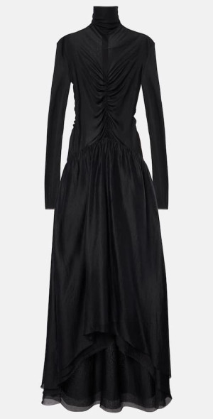 jacques wei gathered maxi dress Jacques Wei Gathered Maxi Dress In Black - 20% Off