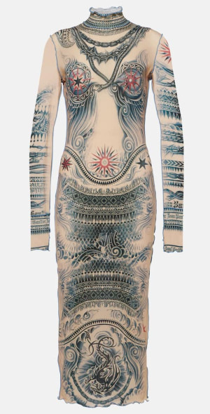 jean paul gaultier sheer dress Jean Paul Gaultier Sheer Maxi Dress | Blue