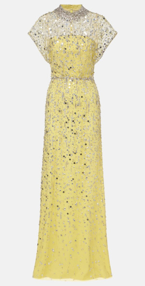 princess polly baby blue dress $3495 Jenny Packham Women Silver Long-Sleeve Beaded Sequin Gown Dress Size  4