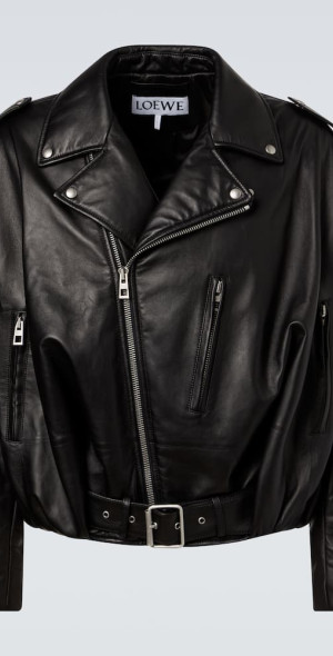 Loewe - Balloon leather biker jacket