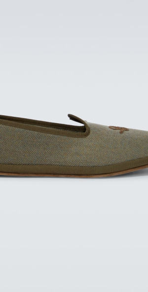 Loro Piana Venice tweed slippers