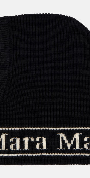 Max Mara - Gong logo wool ski mask