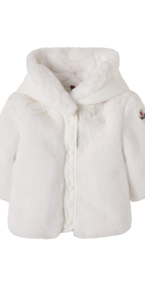 moncler テディフーディ ホワイト 16A 160cm Moncler Enfant - Baby Viona hooded teddy jacket