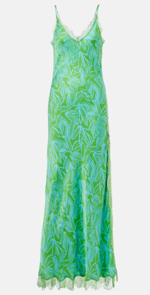 slim fit dress slacks Morgany Floral Tirza Maxi Dress- Green Multi XL / Green Multi