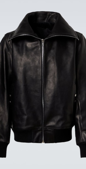 Rick Owens - Blixa Dracucollar leather jacket