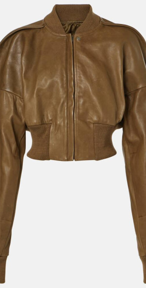 【美品】Rick Owens CROPPED FLIGHT BOMBER Rick Owens Cropped Flight Bomber Jacket in Black | FWRD
