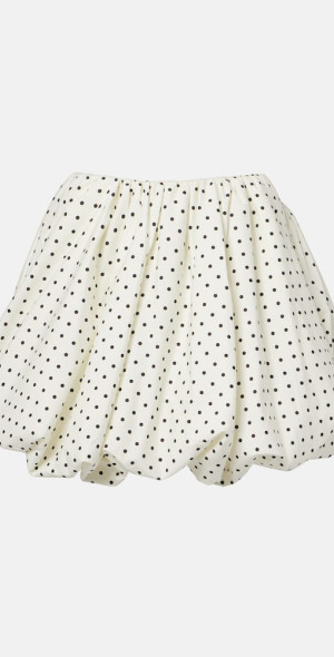 Rotate - Balloon polka-dot poplin miniskirt