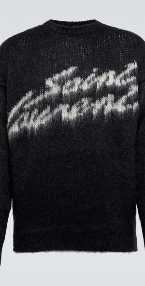 Saint Laurent - Logo mohair-blend sweater