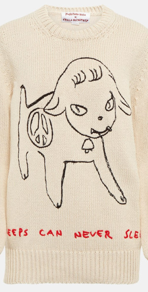 よーちま ☆ by Stella McCartney Stella McCartney - x Yoshitomo Nara embroidered cotton sweatshirt