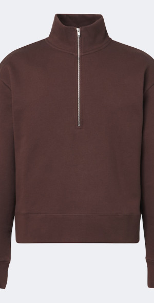 トップス STUDIO NICHOLSON 5GG BOILED HALF ZIP Studio Nicholson - Cotton jersey half-zip sweatshirt