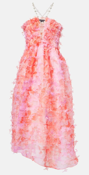 Cinderella Divine A1028W: Captivating Tulle Gown with Floral AppliquÃ©s