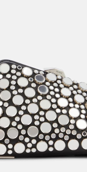 STUDDED LEATHER CLUTCH NIGHT WAITING FOR DAY