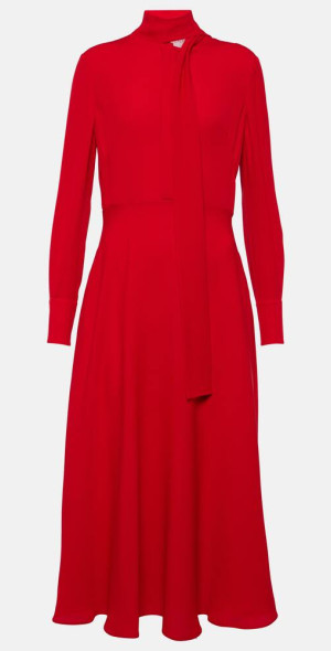 valentino tie neck dress