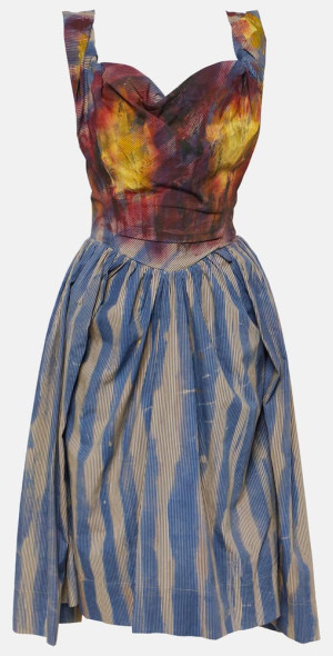 Vivienne Westwood - Sunday striped cotton corset dress