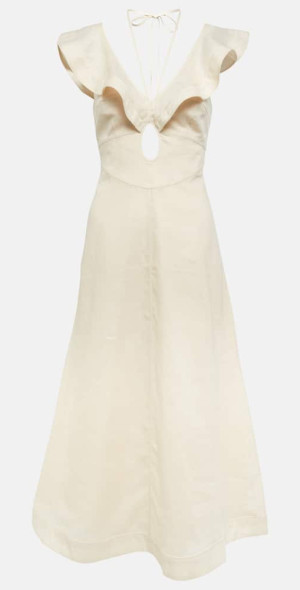 aje kira midi dress Kira Midi Dress-OCEAN WAVE / 6