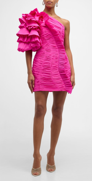acler ascot mini dress Acler One-shoulder Ruffle Mini Dress