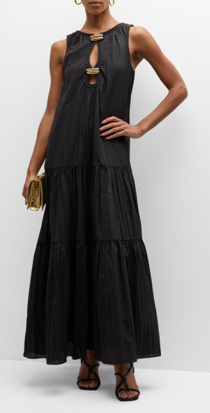 Acler - Conara Cut-Out Tiered Maxi Dress