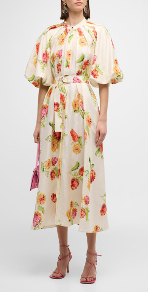 knee length dresses for ladies Acler Cranhurst Dress in Peach Parfait – Coco & Lola main image 0
