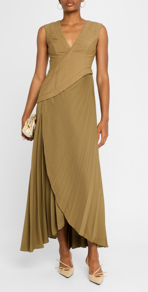 knee length dresses for ladies Acler Ropley Maxi Dress in Iris, Size 10 AU