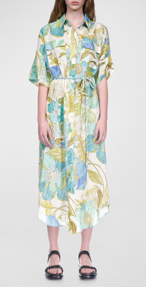 chinese dress ladies DAY DREAM LINEN SHIRTDRESS main image 1