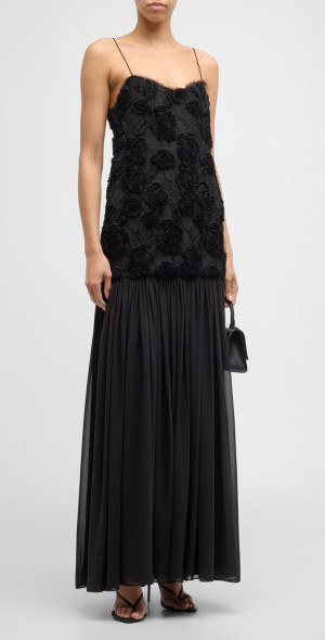 sachin and babi light blue dress Alexis Embellished Maxi Dress Silver