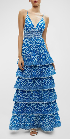 alice and olivia imogene tiered maxi dress Alice + Olivia