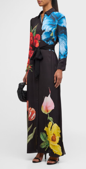 chassidy maxi shirt dress Alice + Olivia Chassidy Maxi Shirt Dress