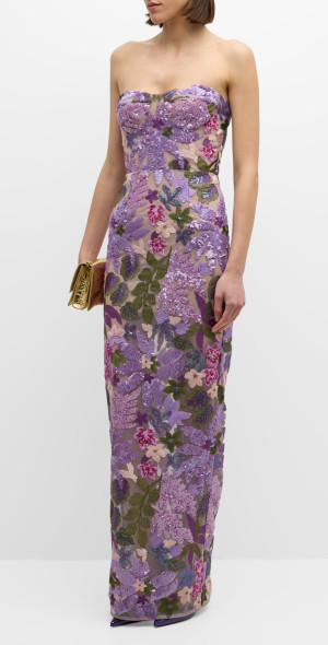 sachin and babi light blue dress Buy Bronx and Banco Purple Midnight Embroidered Floral Gown For Women  Online main image 1