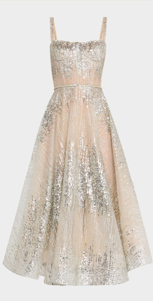 bronx and banco mademoiselle corset sequined midi dress lexdamore on LTK