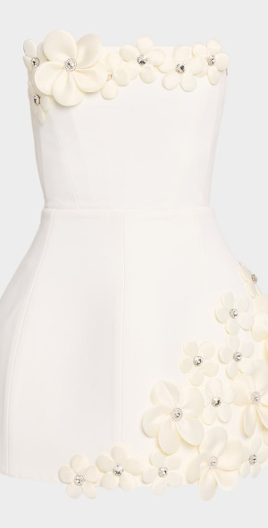 bronx and banco estelle mini dress Estelle Strapless White Mini Dress