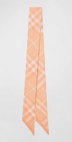 Burberry Vintage Check Silk Skinny Scarf