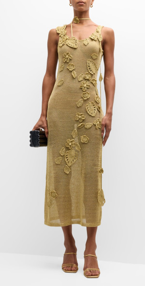 green emerald velvet dress PEMMA KNIT DRESS