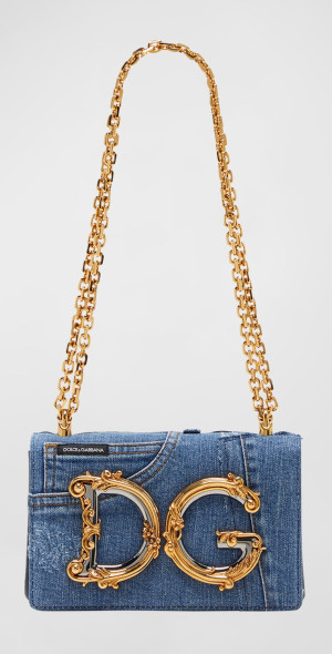 【入手困難】 DOLCE&GABBANA DENIM shoulder bag DOLCE & GABBANA Denim DG Girls Shoulder Bag Blue 1222908