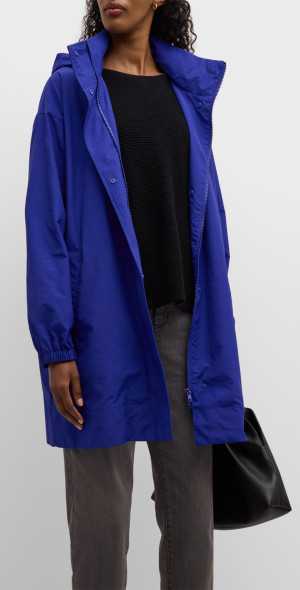 Eileen fisher hooded on sale coat