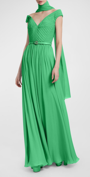 elie saab green dress Ordinia Gown in Blue Ibiza Night Teal main image 0