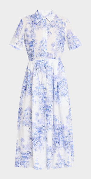 blue cotton poplin maxi shirt dress by evi grintela Blue Evi Grintela Clothing for Women