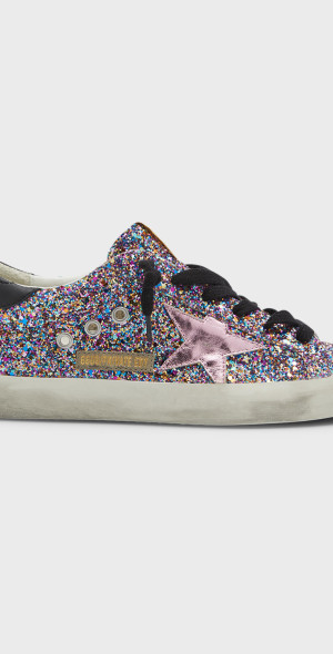 Golden Goose Superstar Multicolored Glitter Low-Top Sneakers