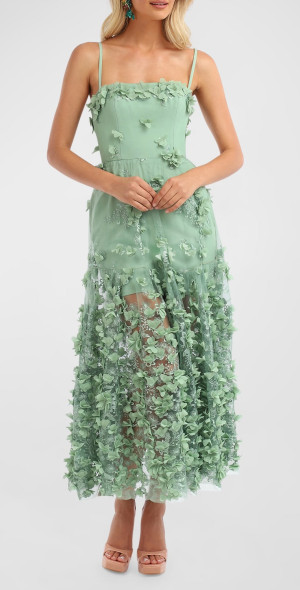 helsi audrey embroidered floral applique midi dress HELSI