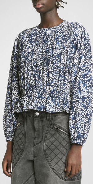 Isabel Marant Gelina Printed Peplum Top