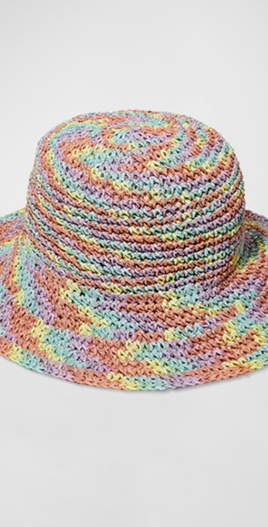 LELE SADOUGHI NWT AUTHENTIC JET WOVEN JEWELED BUCKET HAT Lele Sadoughi Hats main image 2