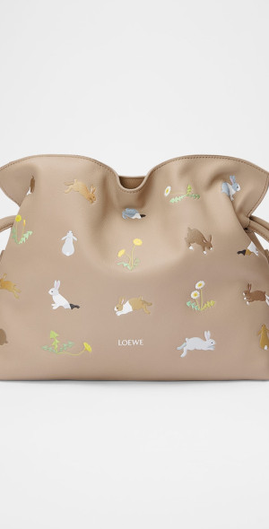 Loewe - x Suna Fujita Flamenco Bunnies Printed Clutch Bag