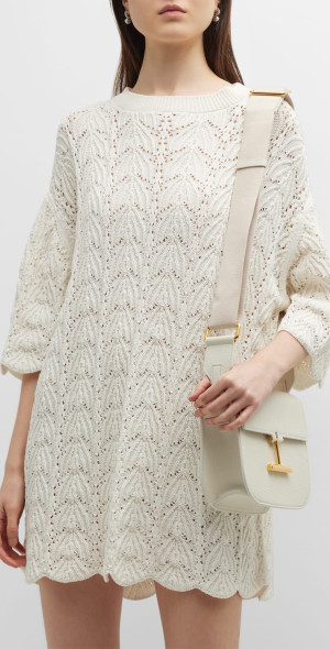 Loulou Studio Crochet Short Dress