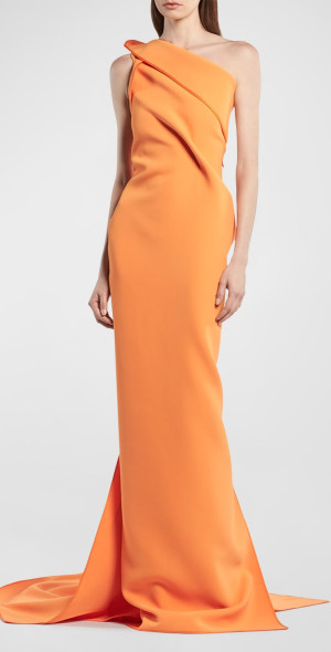 toni maticevski orange dress Buy Matievski Orange Slinger Gown For Women Online