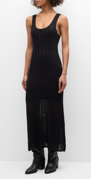 knee length dresses for ladies Ponte Knit Midi Tank Dress