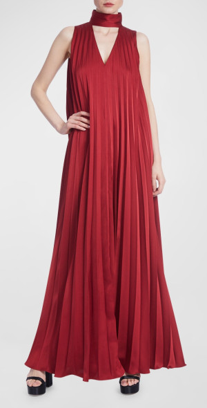 One33 Social - Pleated Cutout Trapeze Gown One33 Social - Pleated Cutout Trapeze Gown