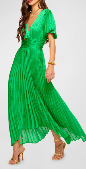 satin high neck dress Margot High-Neck Satin Maxi Dress
