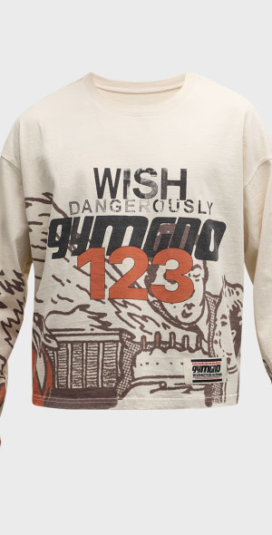RIVINGTON roi Rebis - Men's Wish Dangerously Logo Long-Sleeve T-Shirt