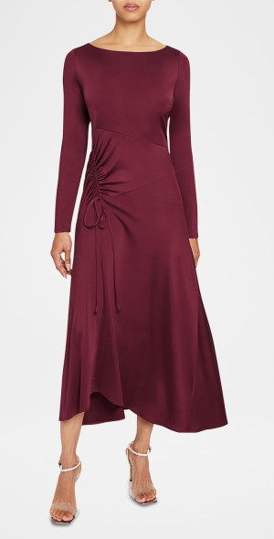 Santorelli - Tia Ruched A-Line Midi Dress